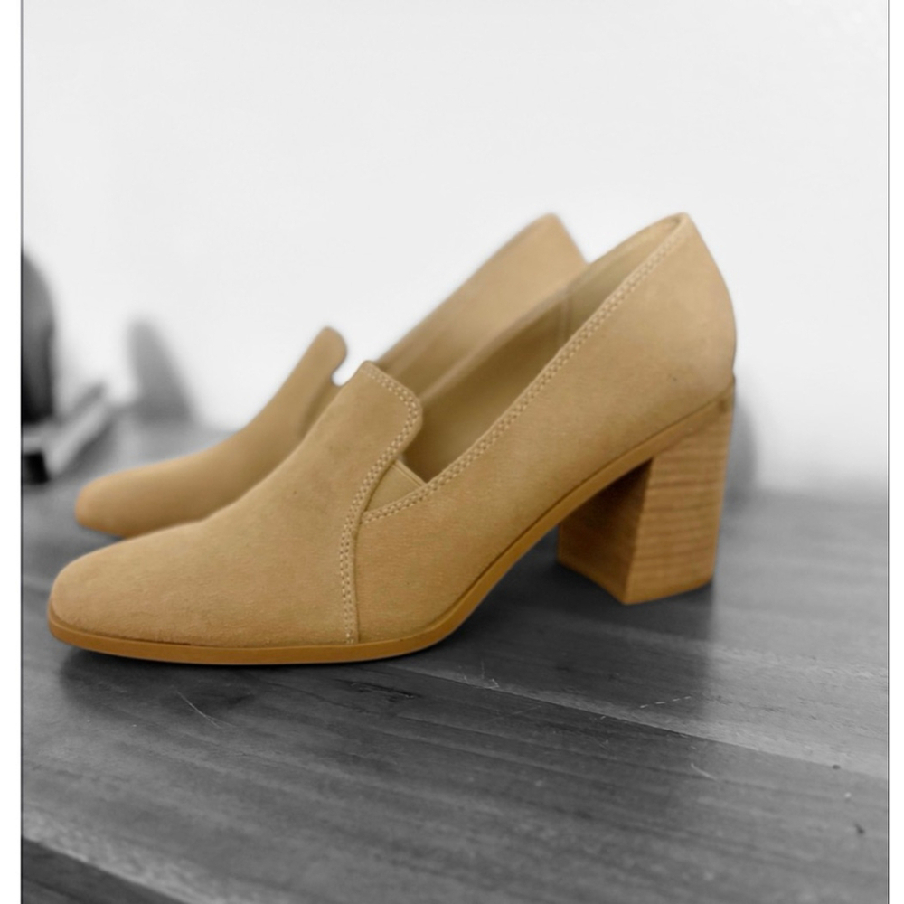 Joie X Anthropologie Wevenly Suede Block Shoes - Picture 5 of 10